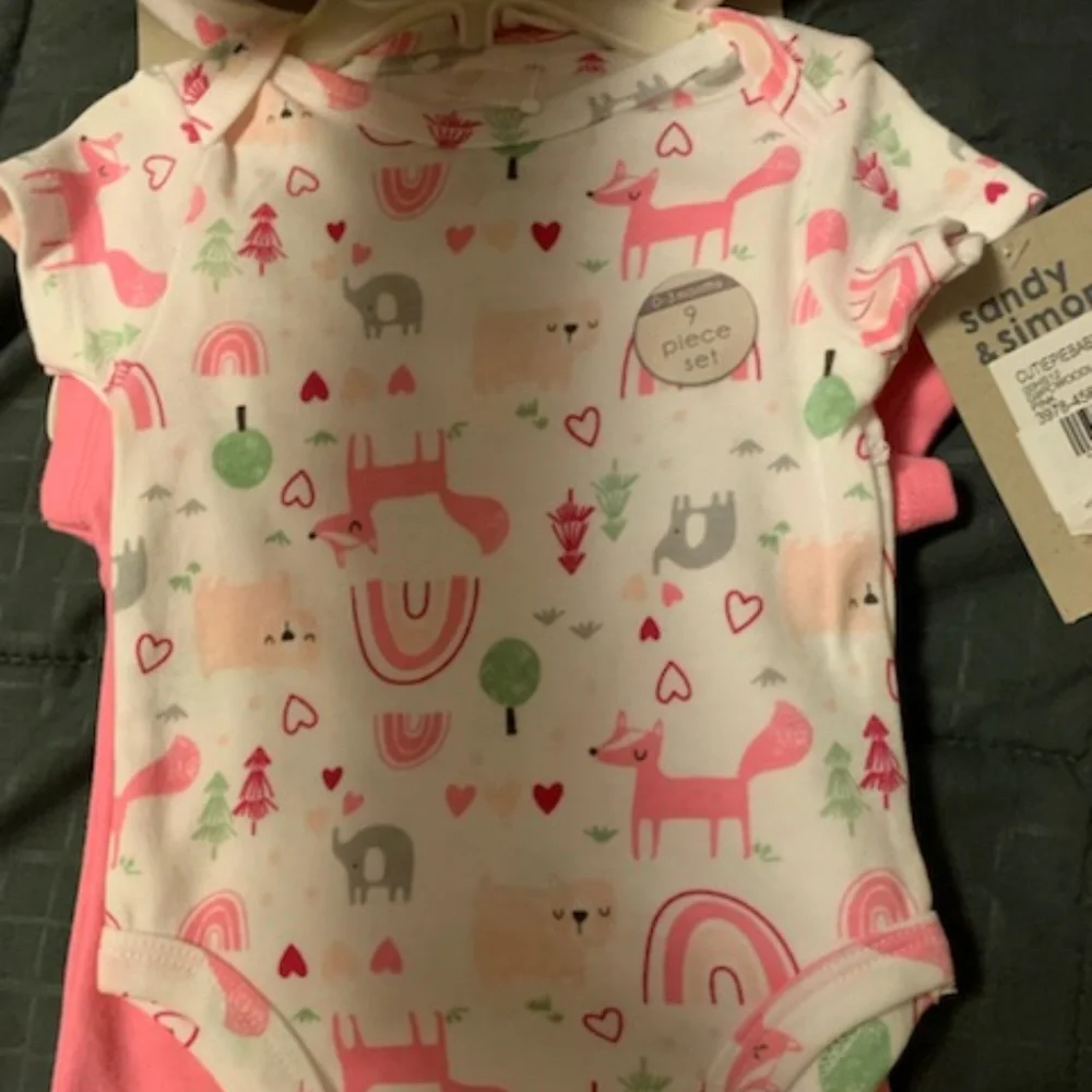 Simon & Sandy 9 pc baby girls  set